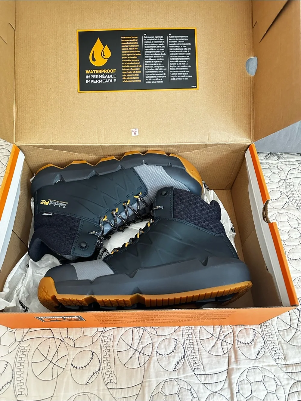 Timberland PRO Charcoal and Wheat Men's Mid-Top Work Boots